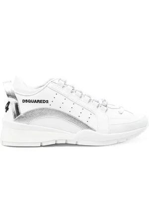 Dsquared2 Logo-embroidered leather sneakers