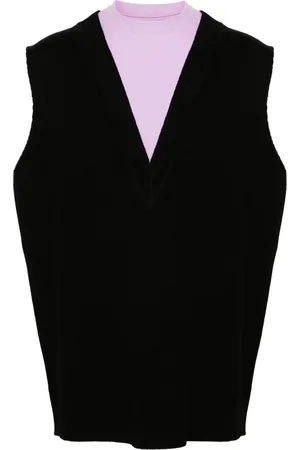 Jil Sander Two-tone layered knitted vest