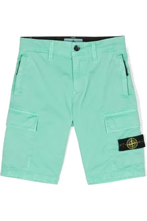 Stone Island Compass-badge gabardine shorts