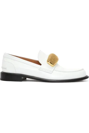 J.W.Anderson Appliqué-detail leather loafers