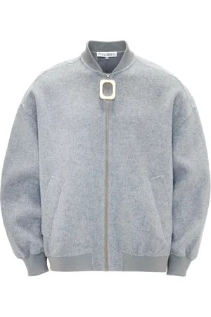 J.W.Anderson OVERSIZED WOOL BOMBER JACKET WITH LOGO PATCH