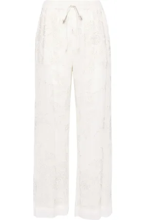 P.A.R.O.S.H. Bead-embellished wide-leg trousers