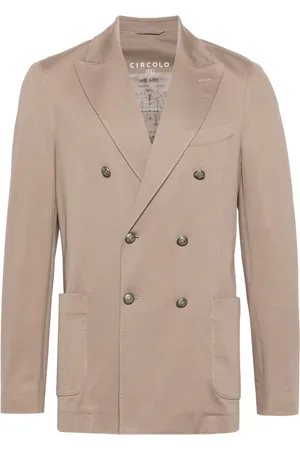 Circolo Double-breasted piqué blazer