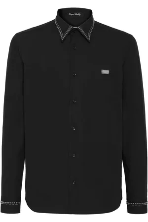 Philipp Plein Logo-plaque cotton shirt