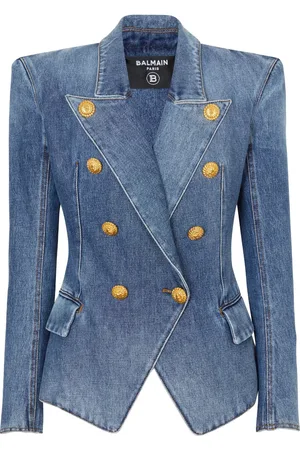 Balmain Double-breasted denim jacket