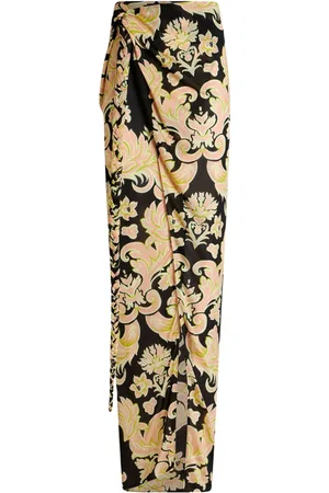 Etro Floral-print sarong skirt