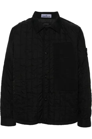 Stone Island Crinkled quilted shirt jacket