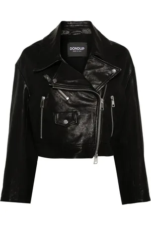 Dondup Cropped leather biker jacket