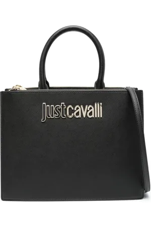 Roberto Cavalli Range B logo-lettering tote bag