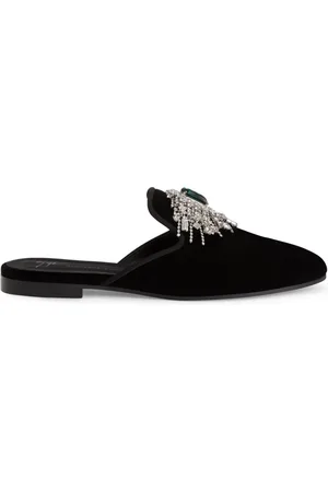 Giuseppe Zanotti Euphemiee crystal-embellished velvet mules