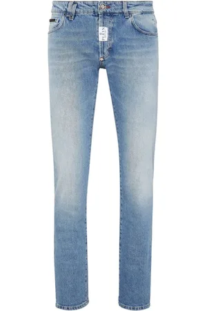 Philipp Plein Logo-patch straight-leg jeans