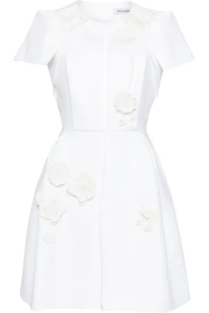 DICE KAYEK Signature floral-appliqué midi dress