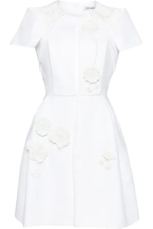 DICE KAYEK Signature floral-appliqué midi dress