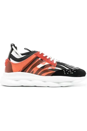 VERSACE Chain Reaction zebra-print sneakers
