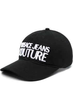 VERSACE Logo-embroidered cotton cap
