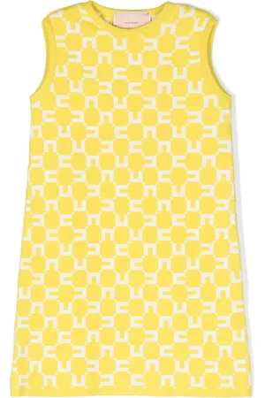 Elisabetta Franchi Monogram-jacquard sleeveless dress