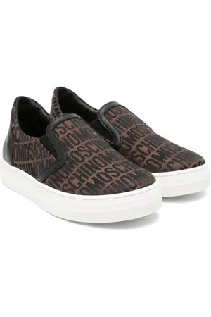 Moschino Logo-embroidered slip-on sneakers