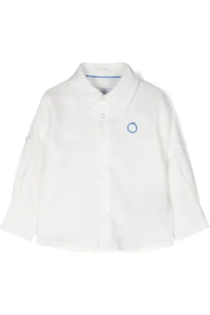 Trussardi Logo-embroidered linen shirt