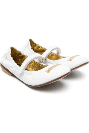 Moschino Logo-studded ballerina shoes