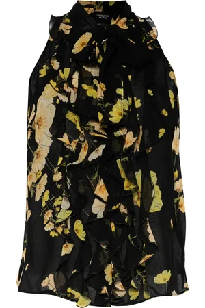 Giambattista Valli Floral-print silk top