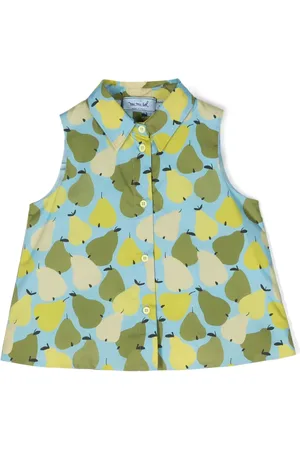 Mimisol Pear-print sleeveless shirt