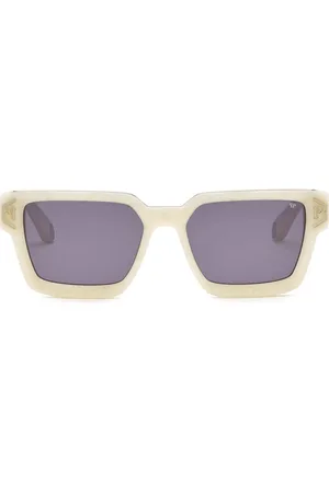 Philipp Plein Marbled rectangle-frame sunglasses
