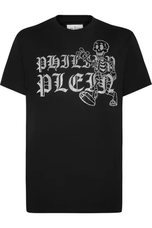 Philipp Plein Rhinestone-skeleton cotton T-shirt