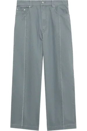 FIVE CM Piped-trim wide-leg jeans