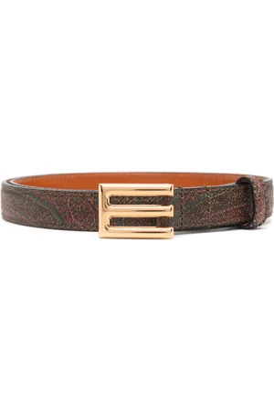 Etro Paisley-print logo-buckle belt