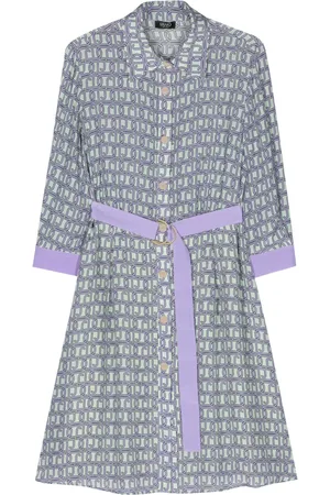 Liu Jo Logo-print silk midi dress