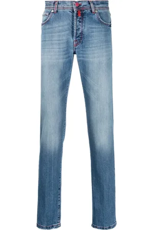 Kiton Mid-rise straight-leg jeans