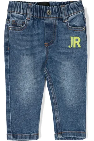 John Richmond Logo-print elasticated-waist jeans