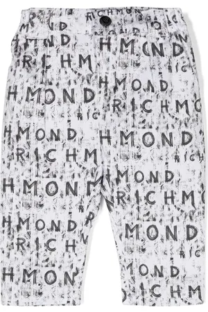 John Richmond Logo-print cotton trousers