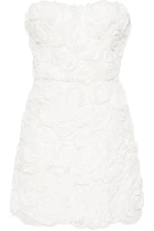 ERMANNO SCERVINO Floral-appliqué lace mini dress