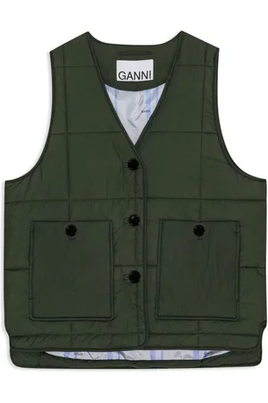 Ganni Button-up quilted gilet