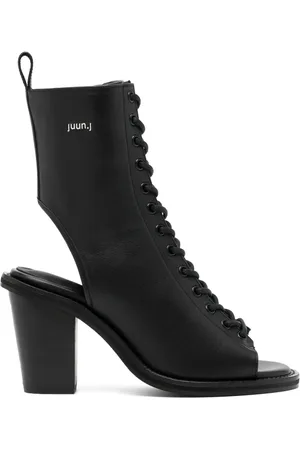 JUUN.J 80mm open-toe leather boots