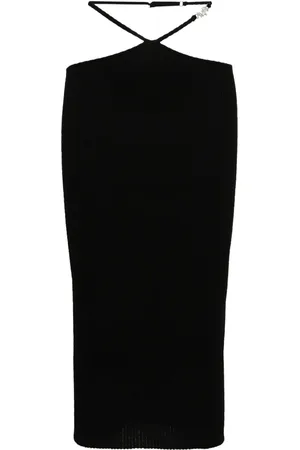 AMIRI Strap-detail pencil midi skirt