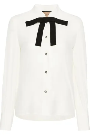 Gucci Pussy-bow collar silk shirt