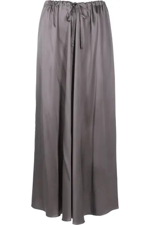 Uma Raquel Davidowicz Drawstring-waist silk midi skirt