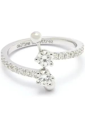 DELFINA DELETTREZ 18kt white gold Two In One Contrariè diamond ring