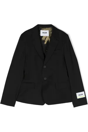 Msgm Logo-patch singles-breasted blazer