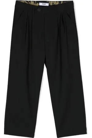 Msgm Pleat-detailed straight-leg trousers