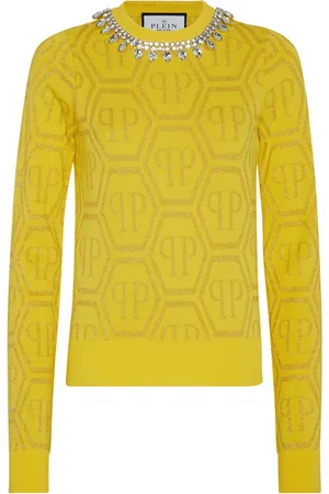 Philipp Plein Monogram crystal-embellished jumper