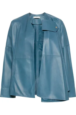 CO Draped leather jacket