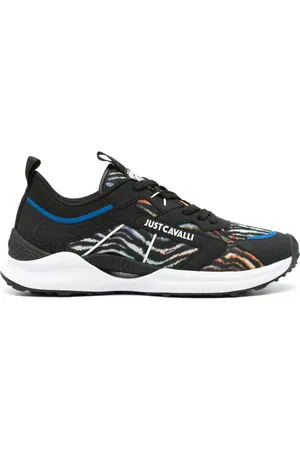 Roberto Cavalli Tiger-print running sneakers