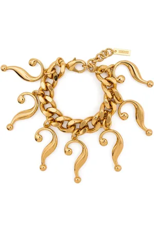 Moschino Question mark-pendants bracelet