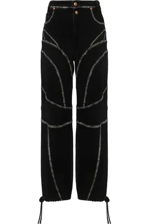 VERSACE Piece Number straight-leg jeans
