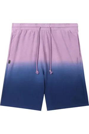 Izzue Gradient-effect cotton track shorts