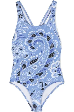 Etro Paisley-print criss-cross swimsuit