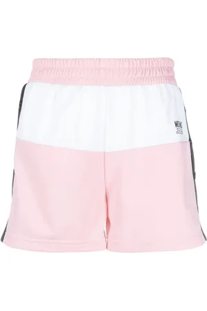 Moschino Logo-print panelled short shorts